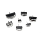 925 Sterling Silver Pinch End Caps size 4.0, 4.5, 7.0, 8.0, 9.5, 14.0 mm, silver end caps, flat end cap, Jewelry making - 1 pair (2 piece)