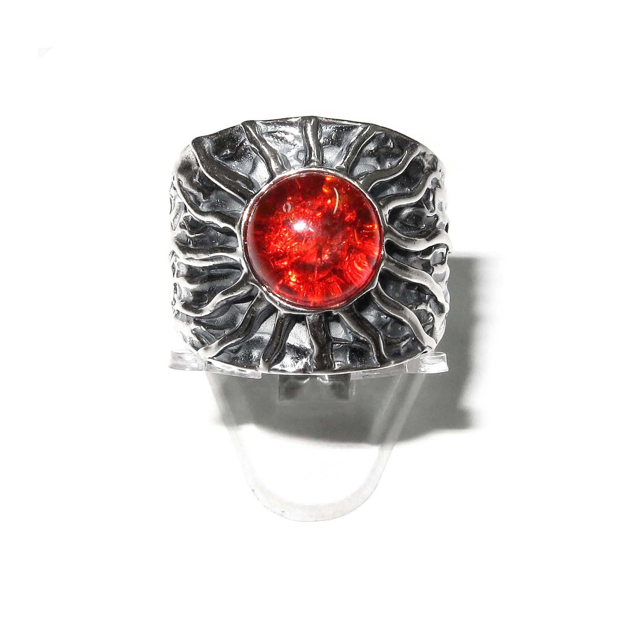 Statement Madagascar Copal ring 925 sterling silver size 7, Handmade ring, single copy, 925 Sterling silver, Madagascar Copal, gemstone