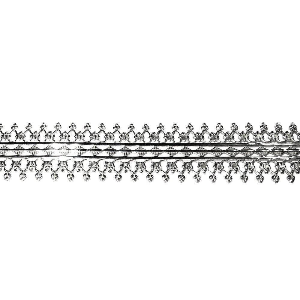 935 Argentium Silver Bezel wire, Gallery wire, Gallery ribbon, Gallery pattern, Argentium silver, Wire, Jewelry making - 4 inch (10 cm)
