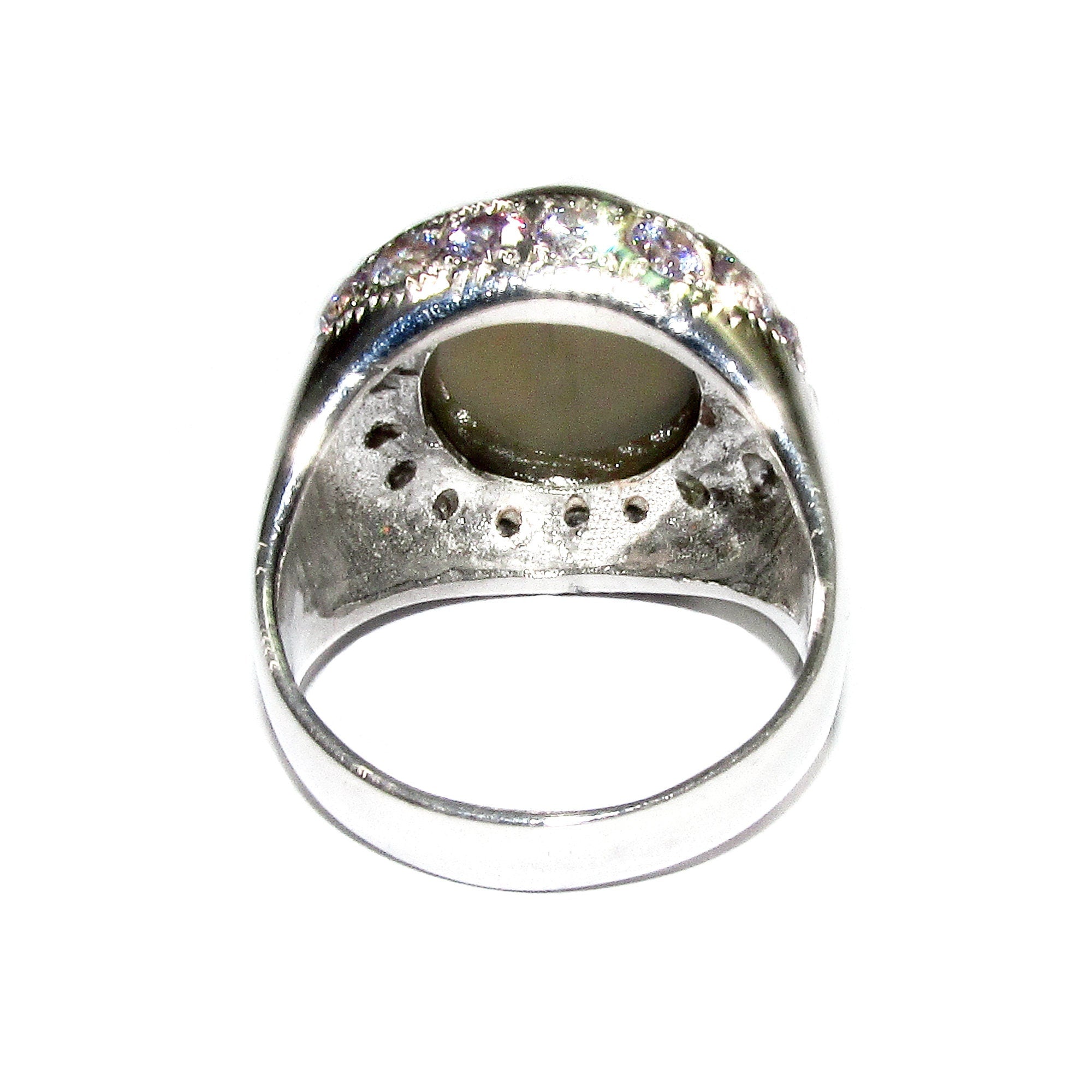 Statement moonstone ring 925 sterling silver size 8, Handmade ring, single copy, 925 sterling silver, Natural Gray moonstone, gemstone