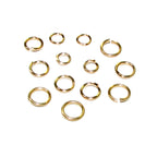14K Solid gold Open jump ring size 0.5x2.5, 0.6x2, 0.6x3, 0.6x4, 0.6x4.5, 0.8x2.5mm, Jump ring, Open ring, Jewelry making - 1 piece