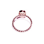 14K Rose gold filled twisted blank ring with bezel cup 8x10mm size 4 - 11, Base ring, Bezel cup, Jewelry making, Rose gold filled - 1 piece
