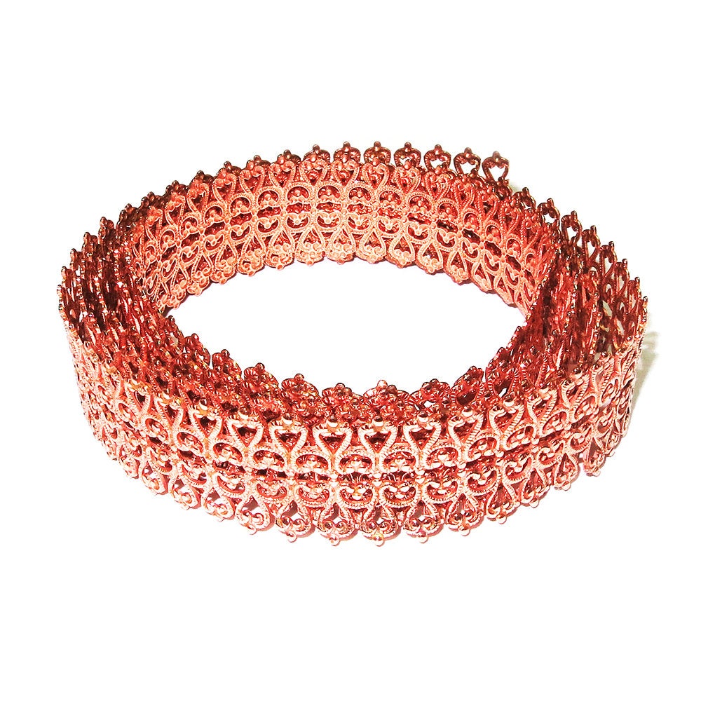 Natural Copper Bezel wire, Gallery wire, Gallery ribbon, Gallery pattern, Copper, Jewelry making, Setting, Copper wire - 4 inch (10 cm)