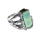 Statement Aqua chalcedony ring 925 sterling silver size 5, Handmade ring, single copy, 925 sterling silver, Aqua chalcedony, Statement ring