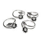 925 sterling silver open blank ring with bezel cup for cabochon 6 mm, silver ring, base ring, Jewelry making, setting, ring - 1 piece