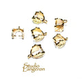 14K Yellow Gold Filled Decorative Pinch Pendant Bail size 7.5x6.0mm, Jewelry Making, Bail gold filled - 1 piece