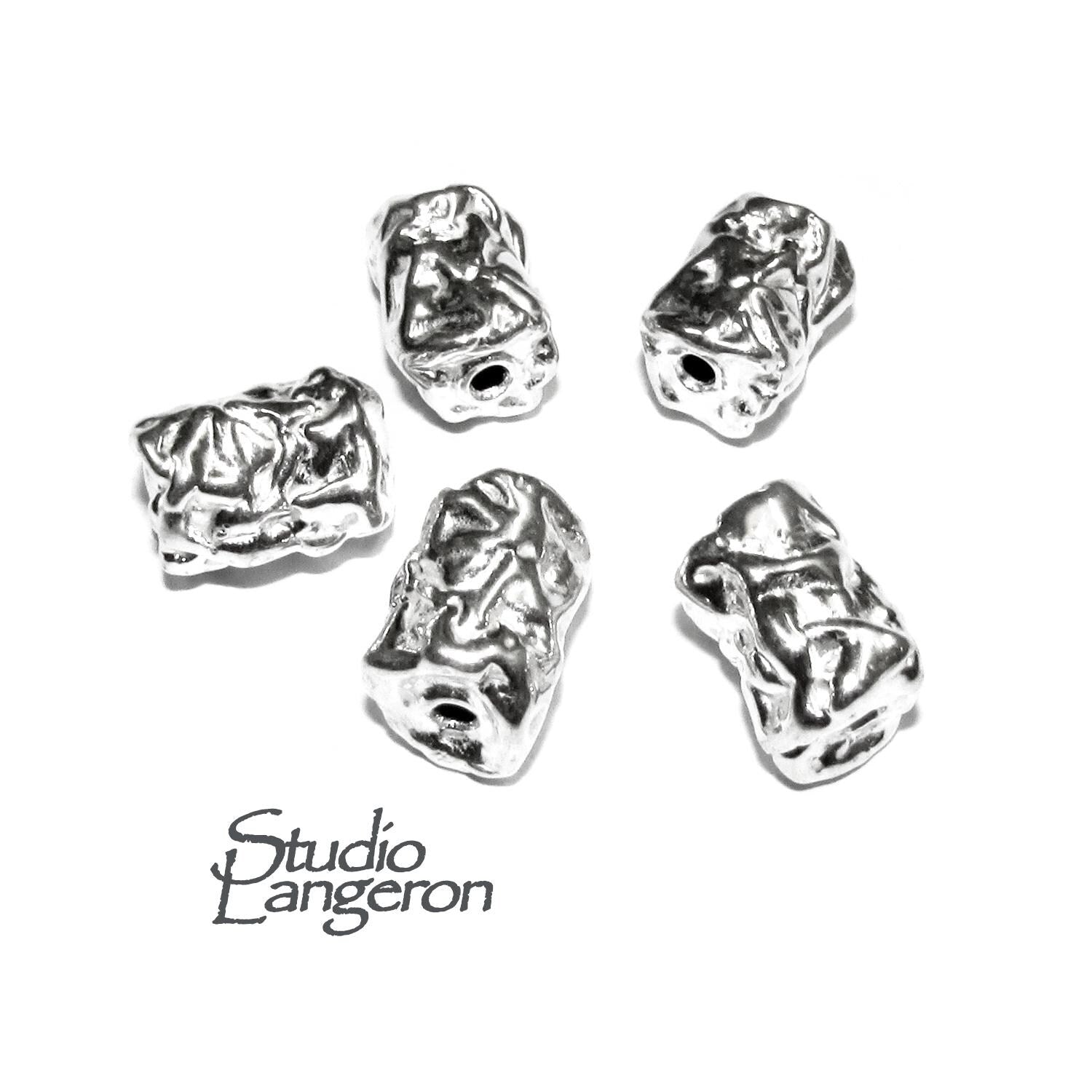 925 sterling silver handmade beads BP220, silver beads, Jewelry making, handmade beads, decorative beads, Original beads - 1 piece