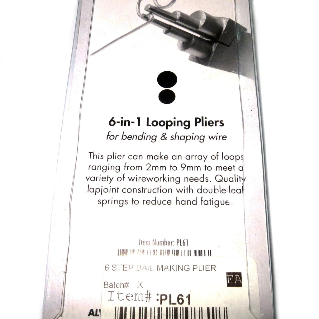 6 in 1 Looping plier for Jewelry Making PL61, 6 loop sizes 2-9 mm, BeadSmith, Length 130 mm (5.0 inch), Jewelry making  - 1 piece