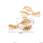 14K Yellow Gold Filled Decorative Large Pinch Pendant Bail size 24.0x11.0mm, Jewelry Making, Bail gold filled - 1 piece