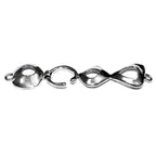 925 Sterling Silver Large Hook Eye Clasps size 6.0 cm, Silver clasp, Jewelry making, Hook eye clasp, Sterling silver, Large clasp - 1 piece