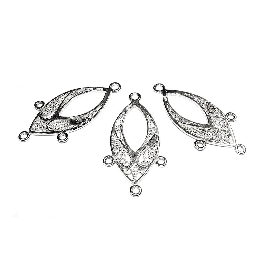 925 Sterling silver connector 3.4x1.7 cm, silver connector 7270, Link connector, Jewelry making, Connector, Jewelry connector - 1 piece