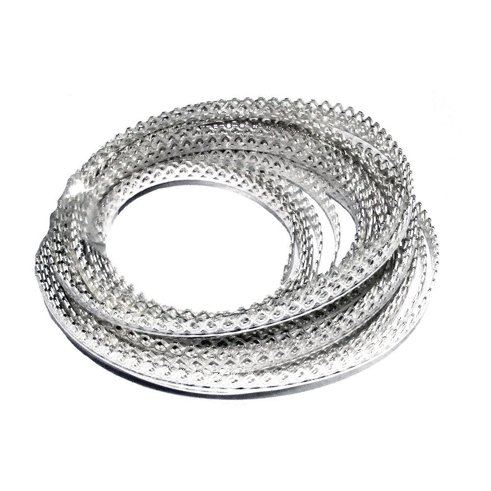 935 Argentium Silver Bezel wire, Gallery wire, Gallery ribbon, Gallery pattern, Jewelry making, Setting, Silver wire - 4 inch (10 cm)