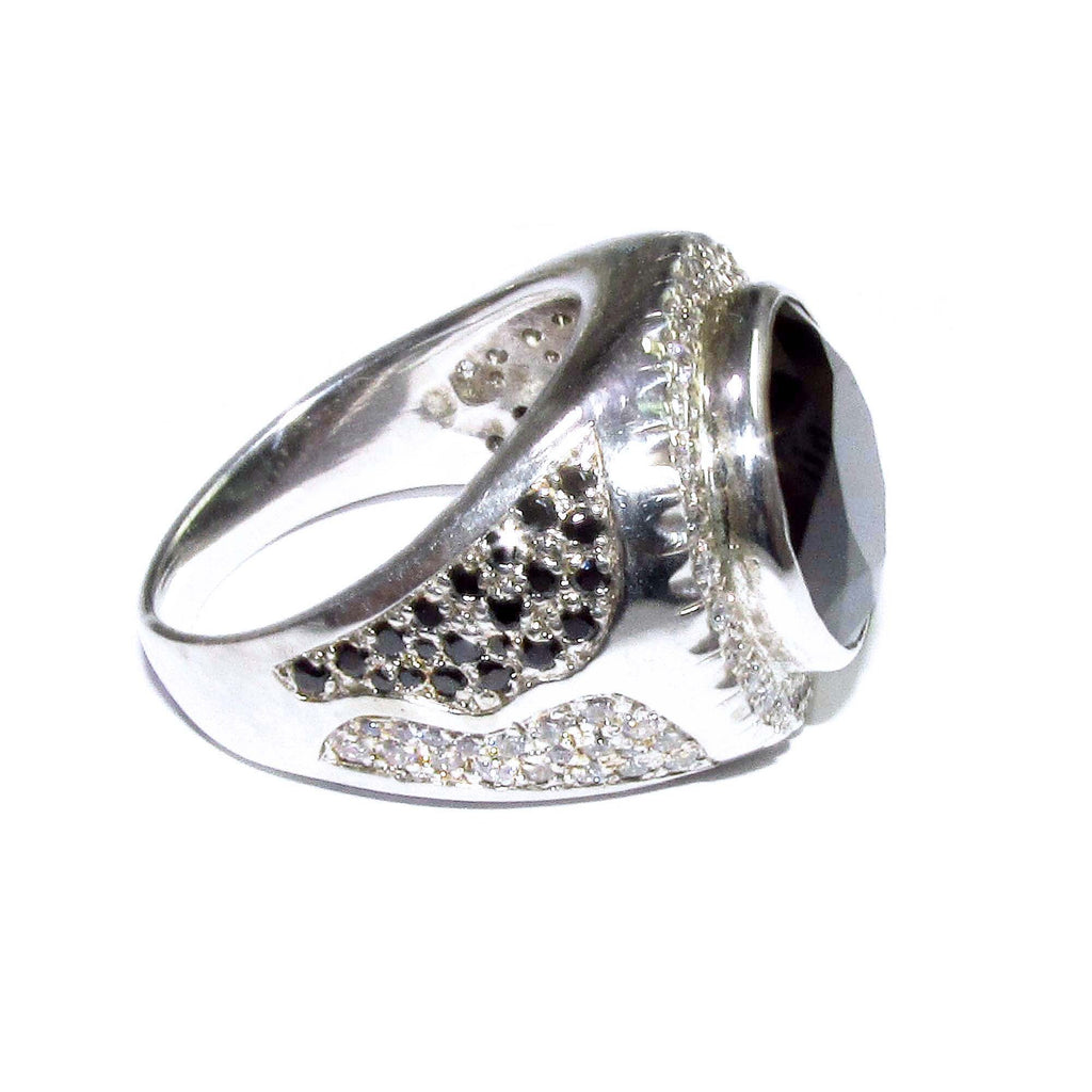 Black onyx Handmade man ring 925 sterling silver size 9, Handmade ring, single copy, 925 sterling silver, Black onyx, silver ring - 1 piece