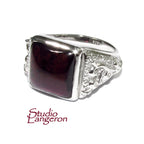 Garnet handmade ring 925 sterling silver size 8 1/2, Handmade ring, single copy, Natural garnet, silver ring, gemstone, Garnet ring