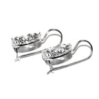 12 mm 925 sterling silver blank earrings with bezel cup, Jewelry making, Setting, bezel cup, base earrings, 925 Silver - 1 pair (2 pieces)