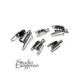925 sterling silver Crimp End Caps size 1.0, 1.5, 2.0, 3.0, 5.0 mm, silver end cup, crimp end cup, Jewelry making - 1 pair (2 piece)
