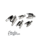 925 sterling silver Crimp End Caps size 1.0, 1.5, 2.0, 3.0, 5.0 mm, silver end cup, crimp end cup, Jewelry making - 1 pair (2 piece)