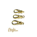 1 piece - 14K Yellow gold filled Albert swivel clasp 17mm with closed ring, Gold filled clasp, Albert clasp, Jewelry making