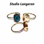 14K Yellow gold filled blank ring with bezel cup 10x12 mm size 4 - 11, Base ring, Bezel cup, Setting, Jewelry making, Gold filled - 1 piece