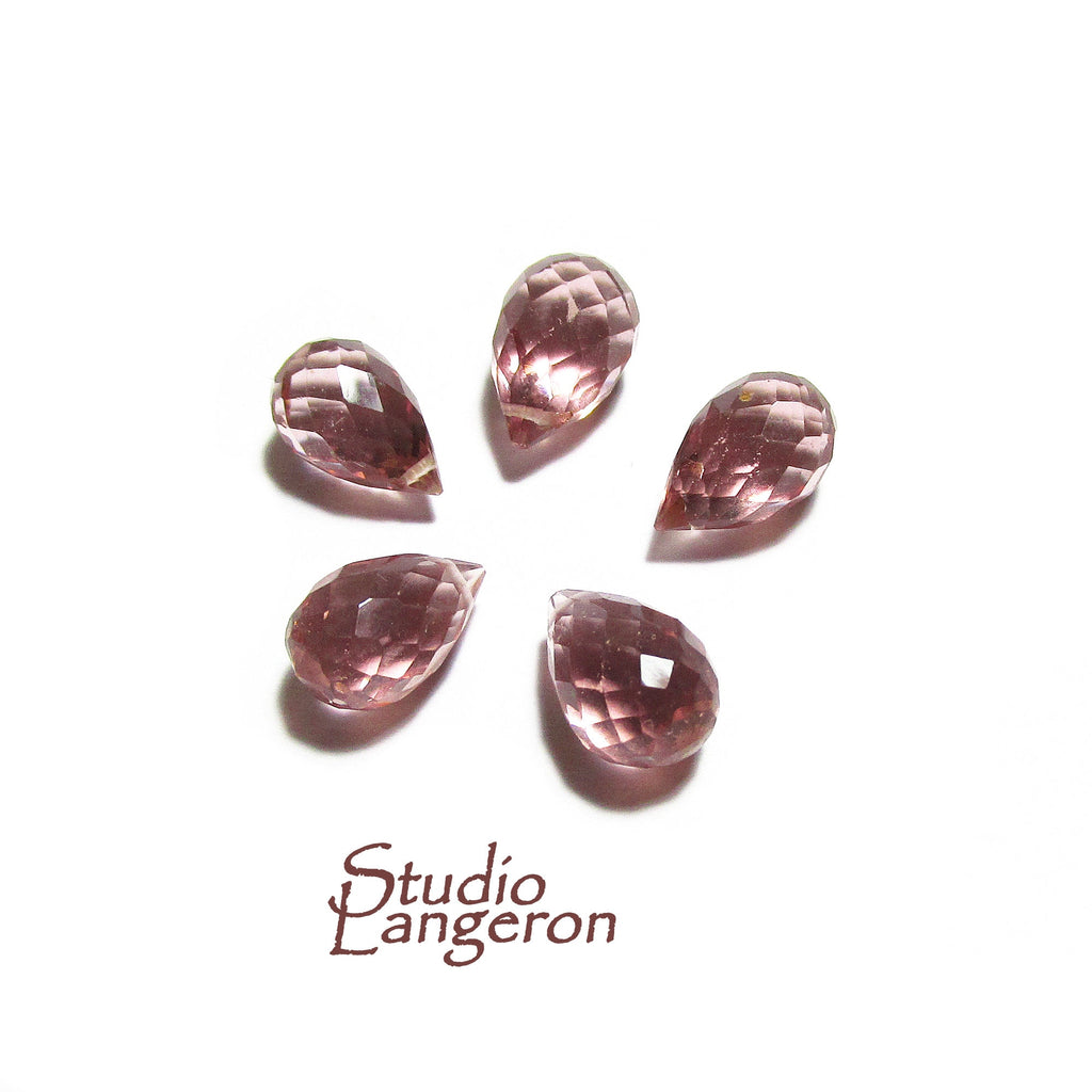 Natural Morganite Teardrop faceted Beads size 9x6 mm, Morganite Gemstone, Jewelry making, Natural Gemstone Teardrop beads - 1 piece