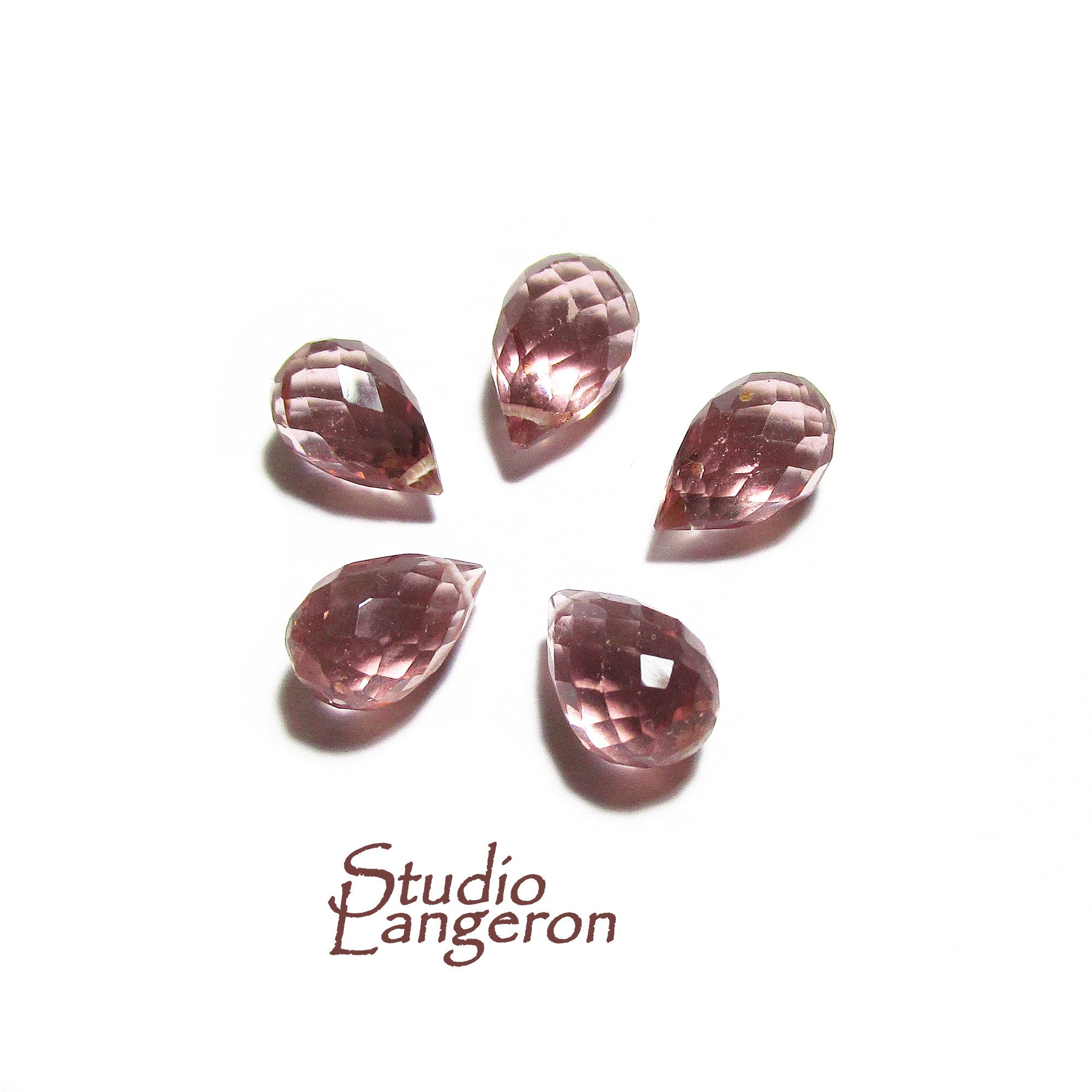 Natural Morganite Teardrop faceted Beads size 9x6 mm, Morganite Gemstone, Jewelry making, Natural Gemstone Teardrop beads - 1 piece