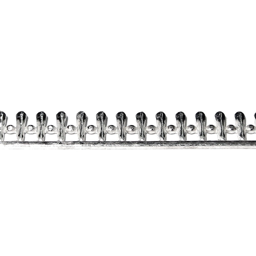 935 Argentium Silver Bezel wire, Gallery wire, Gallery ribbon, Gallery pattern, Jewelry making, Setting, Silver wire - 4 inch (10 cm)