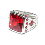 Statement Red topaz ring 925 sterling silver size 6 1/2, Handmade ring, single copy, Red topaz, silver ring, gemstone, Red topaz ring