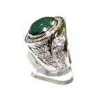 Chrysoprase ring 925 sterling silver size 9, handmade ring, single copy, Cocktail ring, Statement Ring, Chrysoprase, silver ring, gemstone