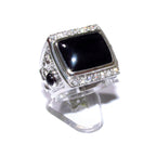 Black onyx man ring 925 sterling silver size 8 1/2, Handmade ring, single copy, sterling silver, natural onyx, man ring, black gemstone