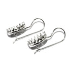 925 sterling silver blank earrings with bezel cup size 10 - 18mm, model 2277, Jewelry making, Setting, base earrings - 1 pair (2 pieсes)