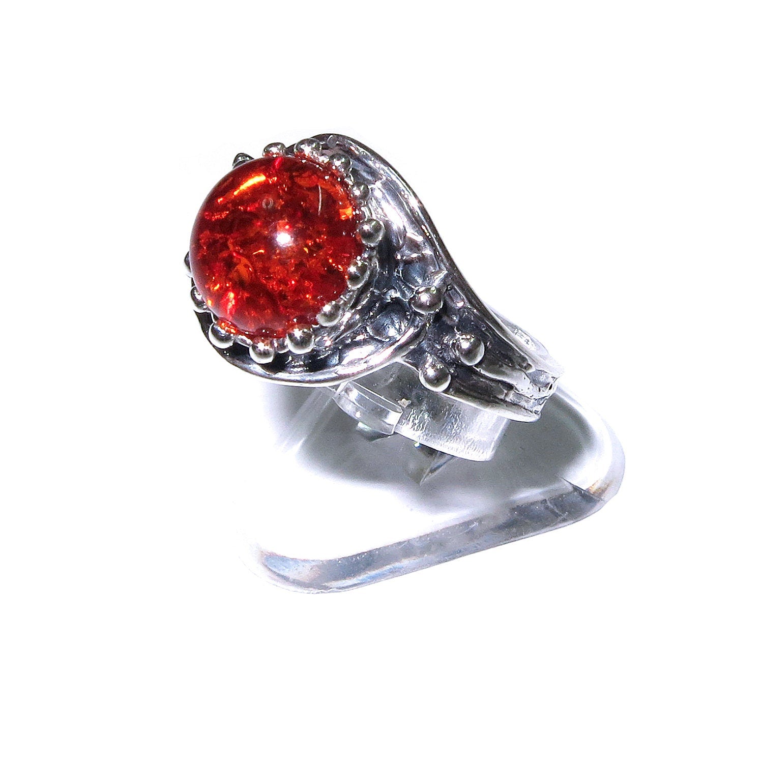 Madagascar Copal ring 925 sterling silver with stamp size 6, Handmade ring, single copy, 925 Sterling silver, Madagascar Copal, gemstone
