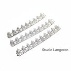999 Fine silver Casted Bezel wire size 7.5x1.1 cm (2.9 inch), Gallery wire, Setting silver, Gallery pattern, Jewelry making - 1 piece