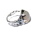 Statement Natural White opal ring 925 sterling silver size 8, Handmade ring, single copy, sterling silver, White opal, silver ring, gemstone