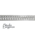 935 Argentium Silver Bezel wire, Gallery wire, Gallery ribbon, Gallery pattern, Jewelry making, Setting, Silver wire - 4 inch (10 cm)