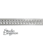 935 Argentium Silver Bezel wire, Gallery wire, Gallery ribbon, Gallery pattern, Jewelry making, Setting, Silver wire - 4 inch (10 cm)