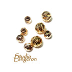 14K yellow gold filled diamond cut beads size 2,5, 3,0, 4.0, 5.0, 6.0mm, round beads, Jewelry making, diamond cut beads - 1 piece