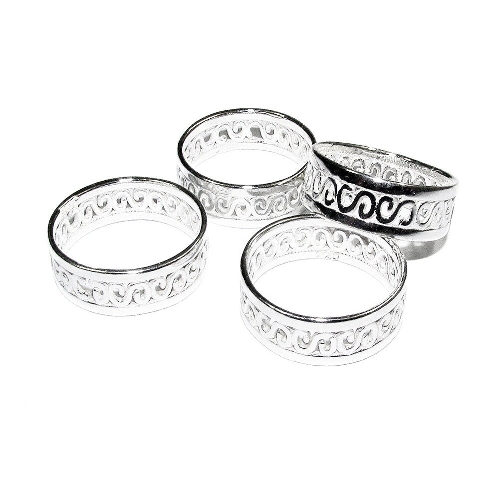 925 sterling silver filigree blank ring size 6, 7, silver ring, base ring, Jewelry making, ring silver, filigree ring, silver - 1 piece