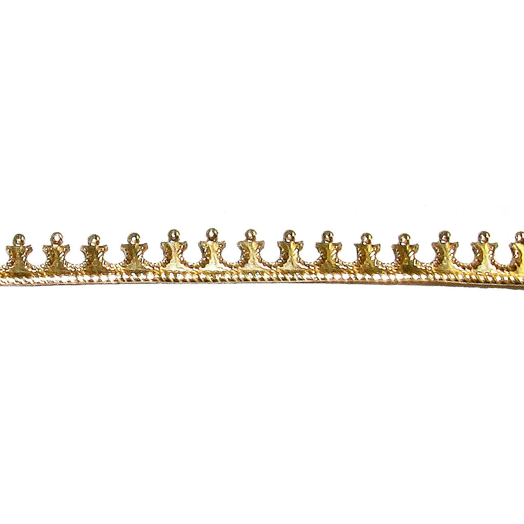 14K Yellow Gold filled Gallery wire, Bezel wire, Gallery ribbon, Gallery pattern, Jewelry making, Gold Filled Setting - 4 inch (10 cm)