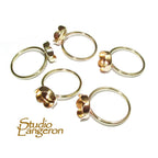 14K Yellow gold filled blank ring with flower bezel cup 10 mm size 4 - 11, Base ring, Jewelry making, bezel cup, Setting - 1 piece