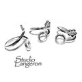 925 sterling silver open blank ring with bezel cup 8 mm, bezel cup, silver ring, base ring, Jewelry making, Setting - 1 piece