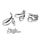 925 sterling silver open blank ring with bezel cup 8 mm, bezel cup, silver ring, base ring, Jewelry making, Setting - 1 piece