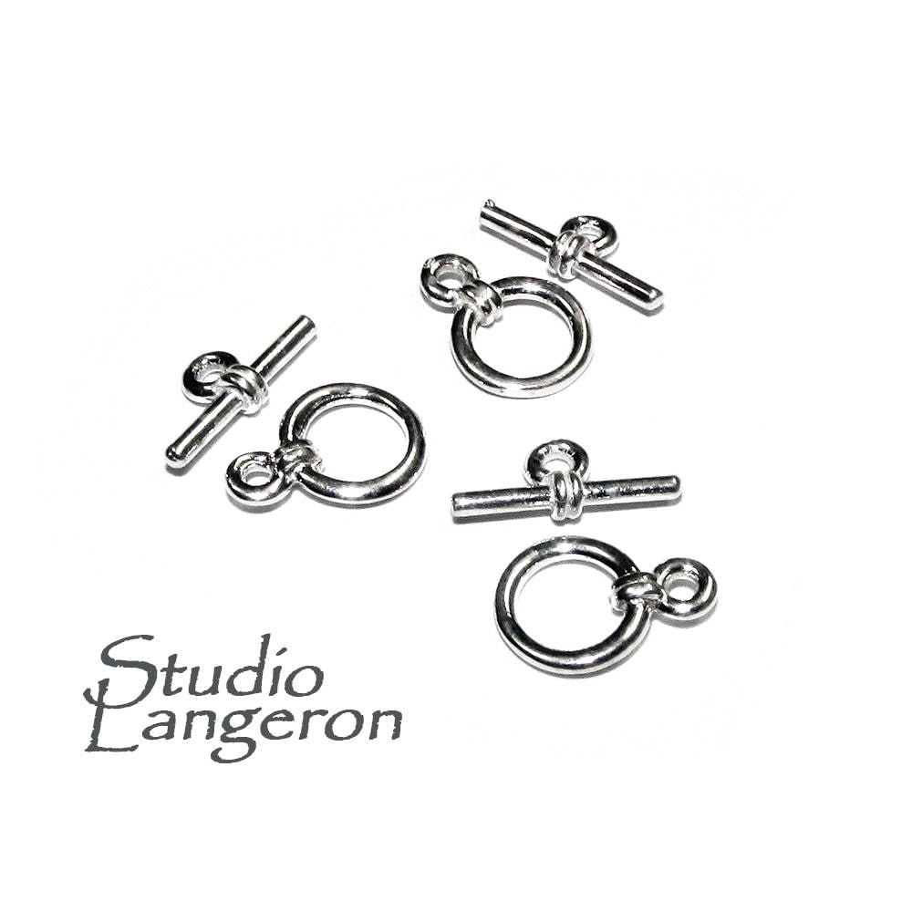 925 Sterling Silver small Toggle Clasps sizes 8.0 mm, Toggle clasp, Clasp, Jewelry making, 925 sterling silver, Silver clasp - 1 piece