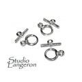 925 Sterling Silver small Toggle Clasps sizes 8.0 mm, Toggle clasp, Clasp, Jewelry making, 925 sterling silver, Silver clasp - 1 piece