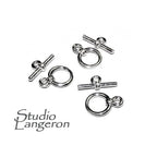 925 Sterling Silver small Toggle Clasps sizes 8.0 mm, Toggle clasp, Clasp, Jewelry making, 925 sterling silver, Silver clasp - 1 piece