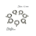 925 Sterling Silver Spring ring Clasps sizes 12 mm, Spring ring clasp, Jewelry making, Sterling silver, 925 Silver clasp, Clasp - 1 piece