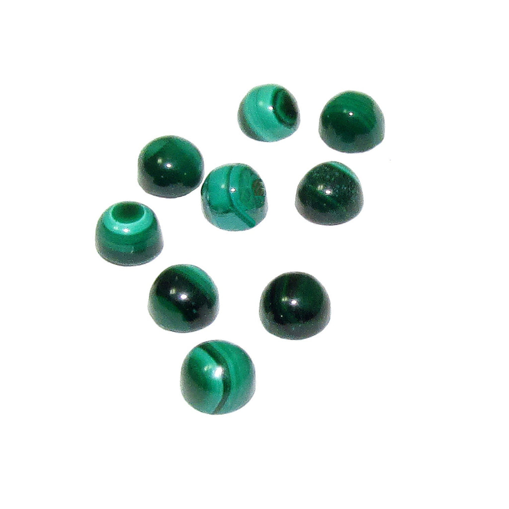 4 mm Malachite Cabochon, Natural Gemstone, Calibrated Size, Malachite gems, Gemstone Round, cabochon, Jewelry making - 1 piece