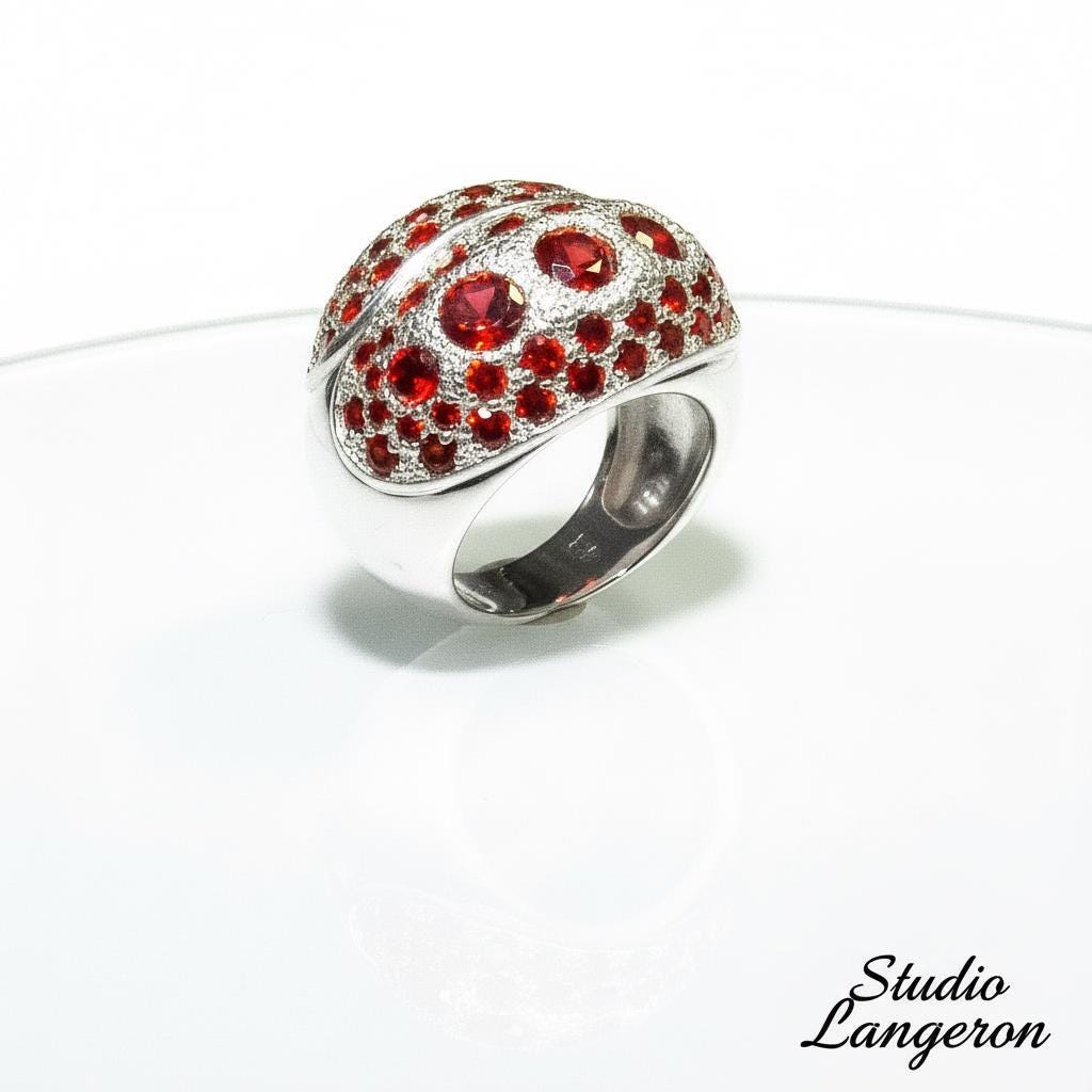 Statement Red topaz ring 925 sterling silver size 7, Handmade ring, single copy, 925 Silver ring, Red topaz, silver ring, gemstone, red ring