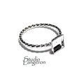 925 sterling silver twisted blank ring with bezel cup 6x6mm size 4, 5, 6, 7, 8, 9, 10, 11, bezel cup, base ring, Jewelry making - 1 piece