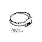 925 sterling silver twisted blank ring with bezel cup 6x6mm size 4, 5, 6, 7, 8, 9, 10, 11, bezel cup, base ring, Jewelry making - 1 piece