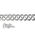 935 Argentium Silver Bezel wire, Gallery wire, Gallery ribbon, Gallery pattern, Argentium silver, Wire, Jewelry making - 4 inch (10 cm)